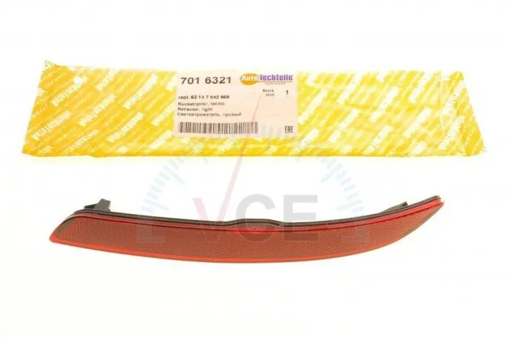 Фото 1 - Отражатель бампера (заднего) bmw 5 (f10) 10-16 (r) AUTOTECHTEILE 701 6321 Отражатель бампера (заднего) bmw 5 (f10) 10-16 (r) AUTOTECHTEILE 701 6321 (фото 1)