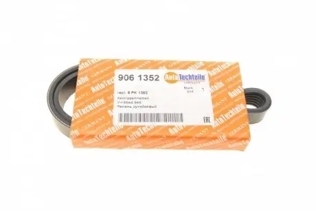 Ремень генератора peugeot bipper/expert/partner 1.4/1.6hdi 07-/ford focus/mondeo 2.0 18- (6pk1352) AUTOTECHTEILE 906 1352