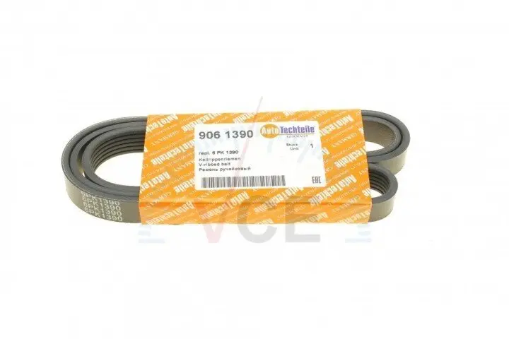 Ремень генератора citroen berlingo 1.9d 98- (6pk1390) AUTOTECHTEILE 906 1390 (фото 1)