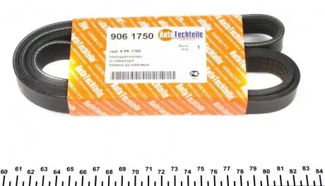 Ремень генератора vw lt 2.5tdi 96-01/peugeot expert 1.9d/2.0hdi 98- (6pk1750) AUTOTECHTEILE 906 1750