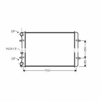 Радиатор, охлаждение двигателя AVA QUALITY COOLING AI2129 (фото 1)