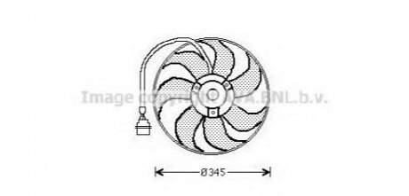 Вентилятор, охлаждение двигателя AVA QUALITY COOLING AI7509 (фото 1)