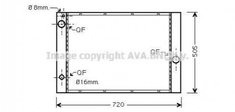 Радіатор охолодження bmw 5/6/7 series (ava) AVA QUALITY COOLING BWA2285 (фото 1)