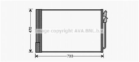 Конденсор кондиционера bmw f07/f10/f01 5/7 10- AVA QUALITY COOLING BWA5370D (фото 1)