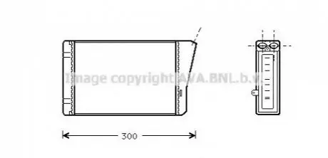 Теплообмінник, опалення салону AVA QUALITY COOLING OL6196