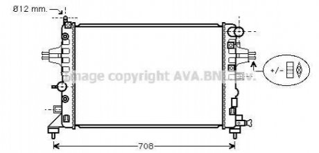 Радиатор astra -h 1.4i / 1.8i 02/04-(ava) AVA QUALITY COOLING OLA2362 (фото 1)