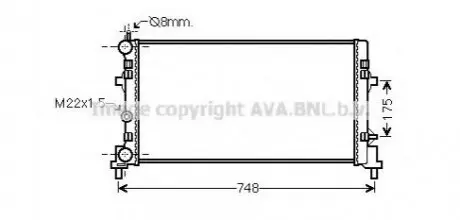 Радиатор, охлаждение двигателя AVA QUALITY COOLING STA2037