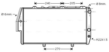 Радиатор охлаждения двигателя audi 100/200 mt/at 84-89 (ava) AVA QUALITY COOLING AI2020