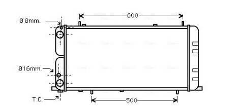 Радіатор, охолодження двигуна AVA QUALITY COOLING AI2051