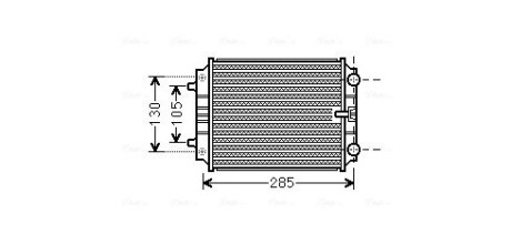 Радиатор, Система охлаждения двигателя AVA QUALITY COOLING AI2299 (фото 1)