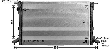 Радіатор, Система охолодження двигуна AVA QUALITY COOLING AI2441