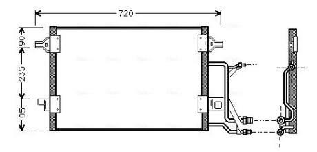 Конденсатор кондиционера audi a6/s6 (c5) (97-)(ava) AVA QUALITY COOLING AI5176