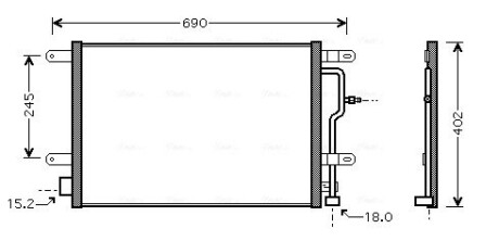 Конденсор кондиционера cond audi a4 03- all (ava) AVA QUALITY COOLING AI5199