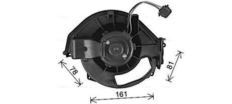 Вентилятор обігрівача салону Audi A6 (C6) (04-) AVA AVA QUALITY COOLING AI8452 (фото 1)