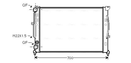 Радіатор, охолодження двигуна AVA QUALITY COOLING AIA2123