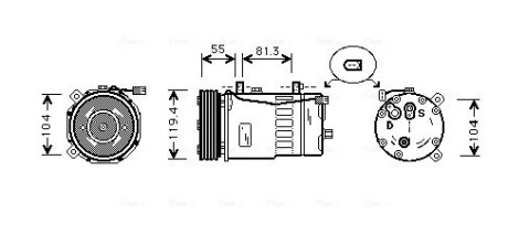 Компрессор, кондиционер AVA QUALITY COOLING AIAK003