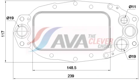 Охладитель масла AVA QUALITY COOLING AU3365