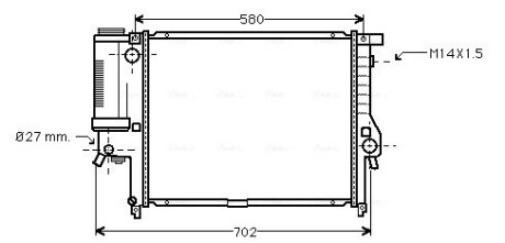 Радиатор, охлаждение двигателя AVA QUALITY COOLING BW2121