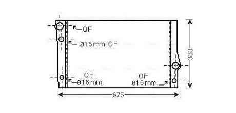 Радиатор, Система охлаждения двигателя AVA QUALITY COOLING BW2354