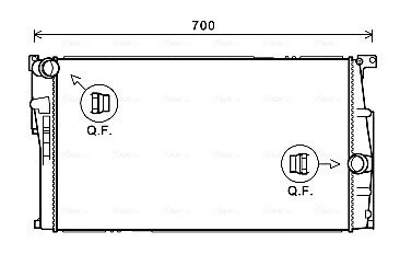 Радиатор, Система охлаждения двигателя AVA QUALITY COOLING BW2455