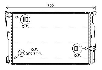 Радиатор, Система охлаждения двигателя AVA QUALITY COOLING BW2546