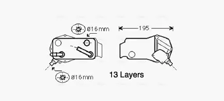 Радиатор масла, двигательное масло AVA QUALITY COOLING BW3350