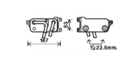 Радіатор масляний КПП BMW 5 E60 (04-), 7 E65 (02-) AVA AVA QUALITY COOLING BW3401