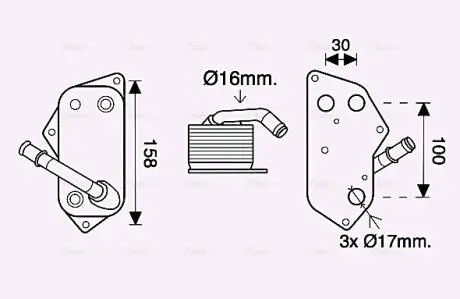 Охладитель масла AVA QUALITY COOLING BW3558