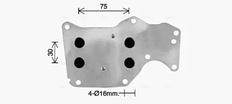 Радиатор масляный BMW 1 F20 (11-), 3 F30 (12-), 5 G30 (17-), X3 G01 (18-) 1.5i, AVA QUALITY COOLING BW3621
