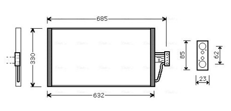 Радиатор кодиционера AVA QUALITY COOLING BW5254