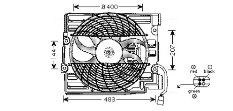Вентилятор, охлаждение двигателя AVA QUALITY COOLING BW7510