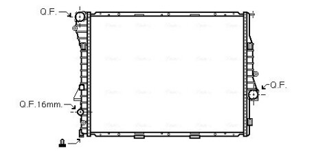 Радіатор, охолодження двигуна AVA QUALITY COOLING BWA2276