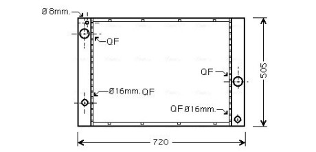 Радиатор, охлаждение двигателя AVA QUALITY COOLING BWA2338