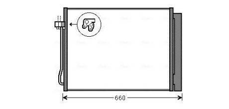 Радіатор кондиціонера bmw x5 e70 (07-) bw5377d (ava) AVA QUALITY COOLING BWA5377D