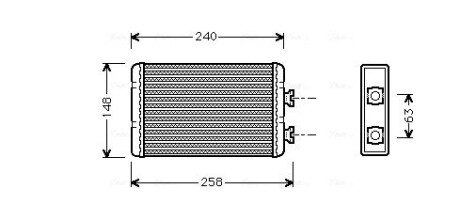 Теплообменник, Система отопления салона AVA QUALITY COOLING BWA6210