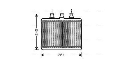 Радіатор обігрівача салону BMW 7E65 7E66 AVA AVA QUALITY COOLING BWA6271