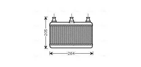 Радиатор отопителя салона ava AVA QUALITY COOLING BWA6341