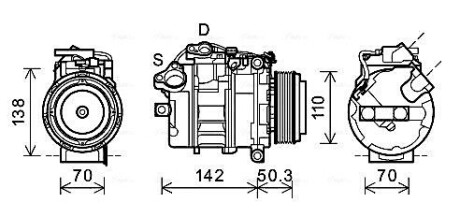 Компрессор AVA QUALITY COOLING BWAK428 (фото 1)