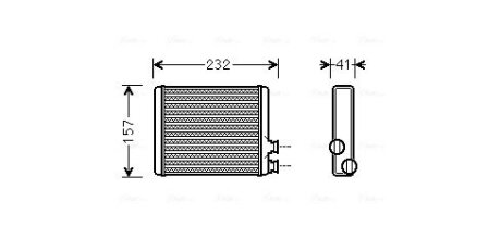 Радіатор обігрівача салону Citro?n C3 (09-16), C4 Cactus (14-)/Renault Talisman (16-22) 1.6 TCE AVA AVA QUALITY COOLING CN6286