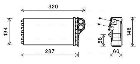 Теплообменник, Система отопления салона AVA QUALITY COOLING CNA6279