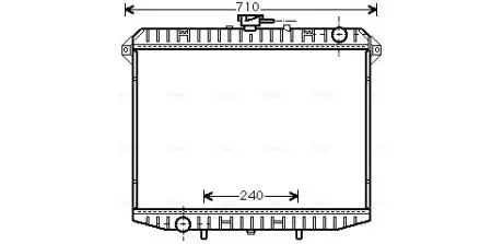 Радиатор охлаждения двигателя NISSAN TERRANO II (1993) 2.7 TD (Ava) AVA QUALITY COOLING DN2148