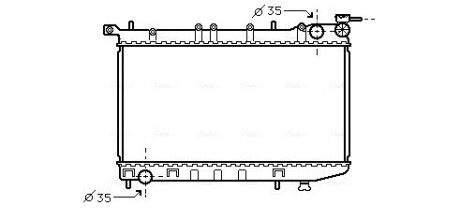 Радіатор, охолодження двигуна AVA QUALITY COOLING DN2174