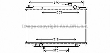 Радіатор охолодження nissan pickup d22-np300 98+ (ava) AVA QUALITY COOLING DN2266