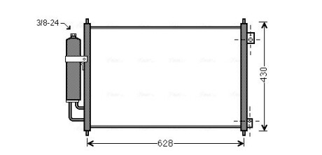 Радіатор кондиціонера nissan x-trail (t31) (07-) (ava) AVA QUALITY COOLING DN5328D