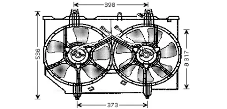 Вентилятор, охлаждение двигателя AVA QUALITY COOLING DN7513