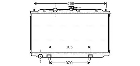 Радиатор охлаждения двигателя Nissan Almera N16 (01-), Primera P12 (00-) MT AVA AVA QUALITY COOLING DNA2215