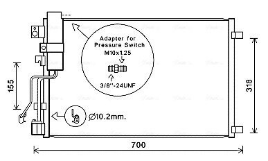 Радіатор кодиціонера AVA QUALITY COOLING DNA5283D