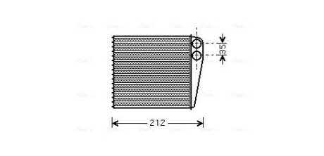 Радіатор обігрівача салону Nissan Micra (02-), Note (06-), Tiida (04-) AVA AVA QUALITY COOLING DNA6256