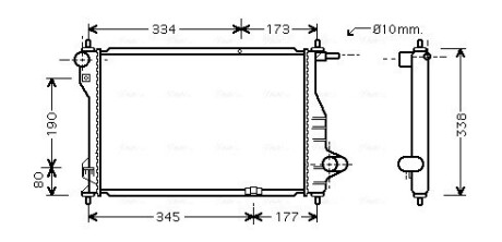 Радіатор охолодження chevrolet matiz (ava) AVA QUALITY COOLING DW2075 (фото 1)