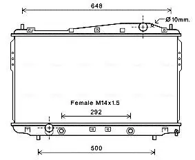 Радіатор, охолодження двигуна AVA QUALITY COOLING DW2135